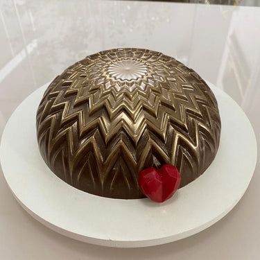 Forma De Chocolate - Forma De Chocolate Especial 3 Partes - Bolo Textura Chevron - BWB3654